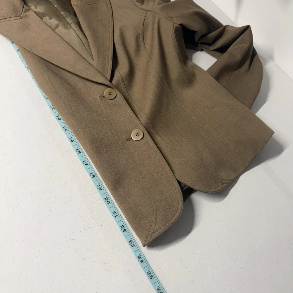 Lafayette 148‎ New York Wool Tan Brown Women's Blaze Old Money Academia Size 6
